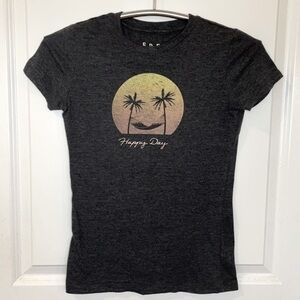 FREE STATE | Women’s Charcoal Gray Tropical Print FREE STATE Shirt Size SP